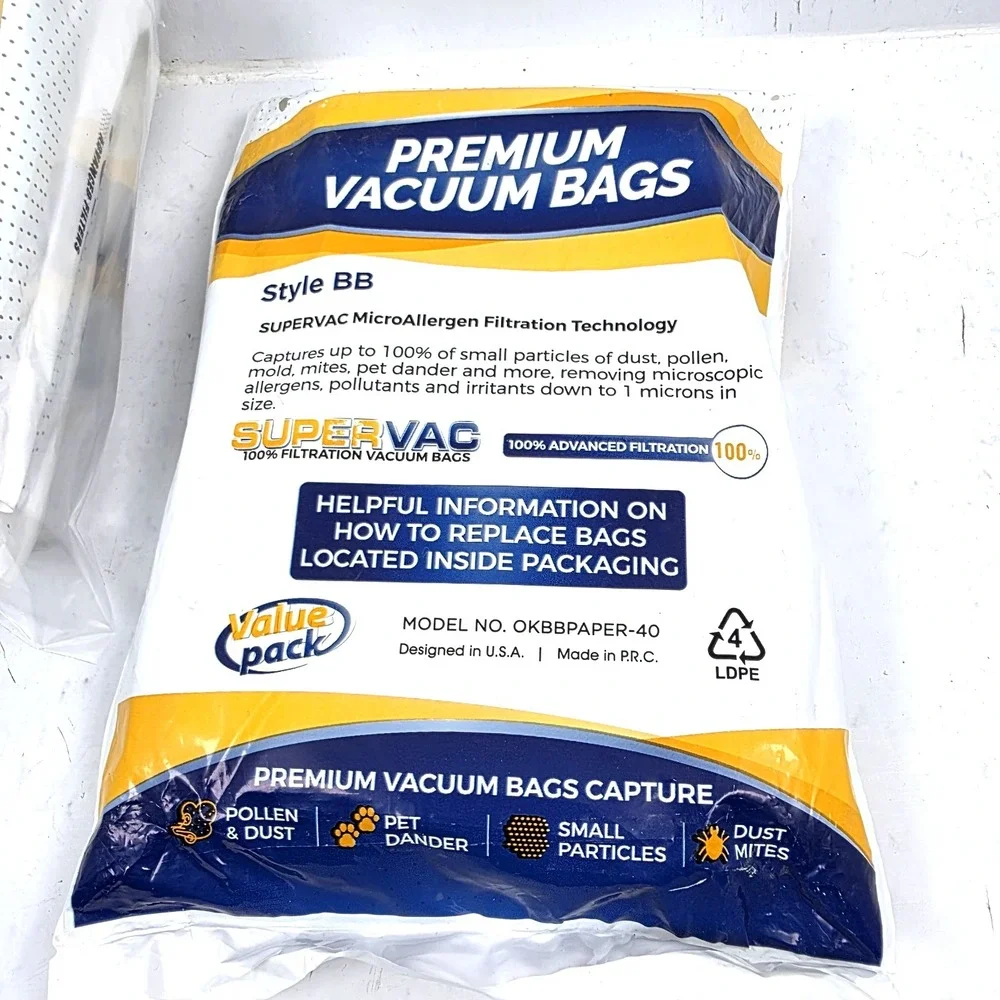 Lot of 3 VEVA 10 Pack Premium SuperVac Vacuum Bags Style BB‎ 100% Filtration NEW